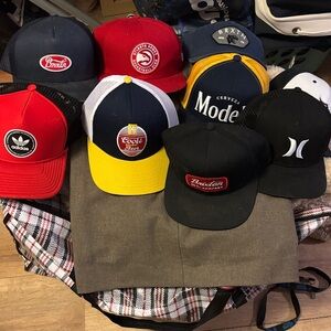 Bundle Lot Baseball Caps Hurley new era Brixton Adidas Medolo colors some new